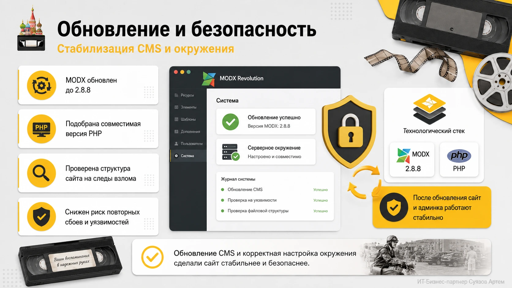 МосЦифра: обновление MODX и проверка окружения